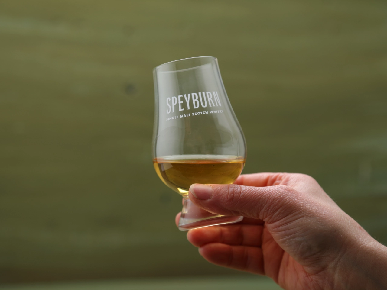 Speyburn Single malt scotch whisky in a Glencairn glass